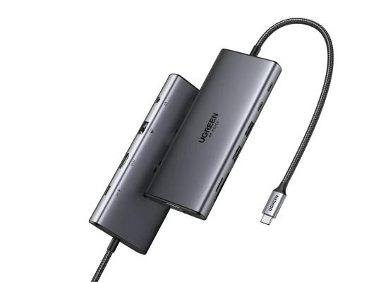 UGREEN 11-in-1 USB-C Hub CM639 – 4K@60Hz HDMI, VGA, Gigabit Ethernet, 100W PD Charging